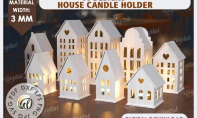 laser cut birthday candle holder svg printable editable 1