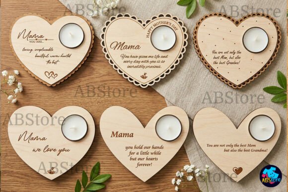 laser cut birthday candle holder svg printable editable 4