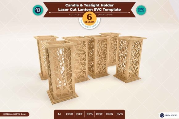 laser cut birthday candle holder svg printable editable 8