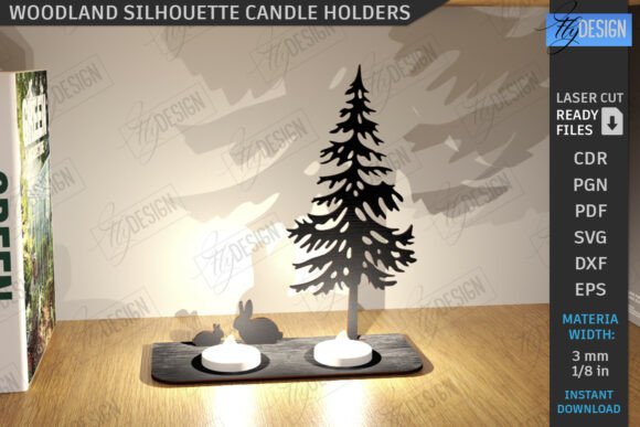 laser cut birthday candle holder svg printable editable 12