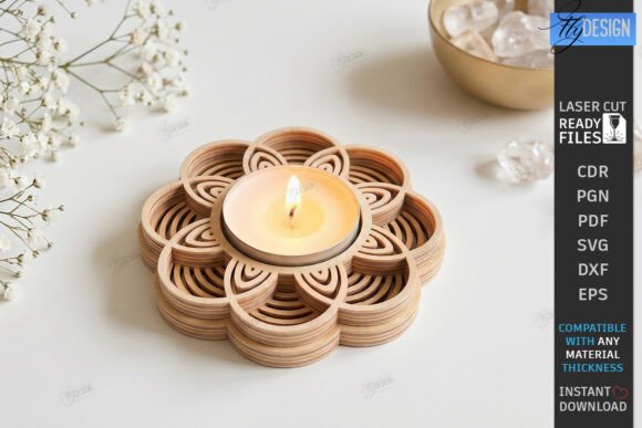 laser cut birthday candle holder svg printable editable 15