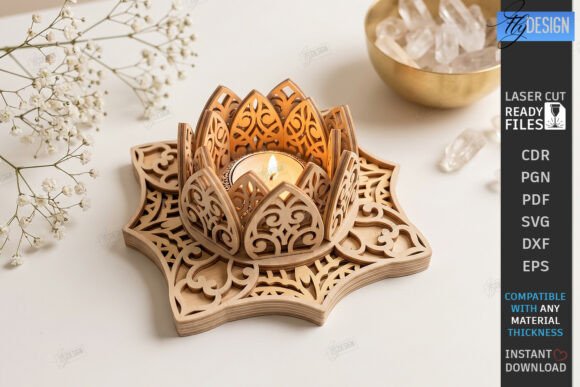 laser cut birthday candle holder svg printable editable 18