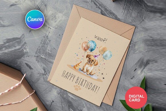 canva birthday card template printable editable