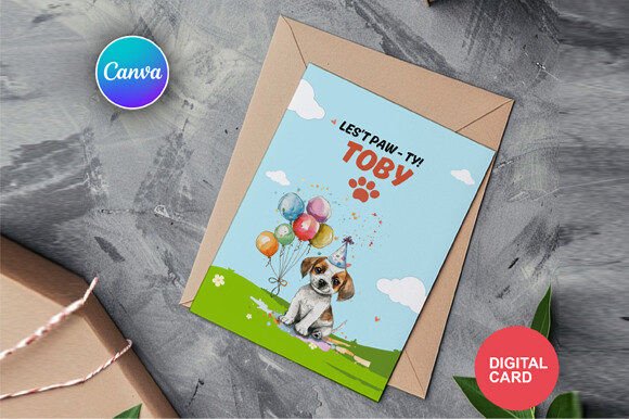canva birthday card template printable editable