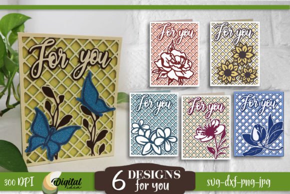 Flower Cards printable editable