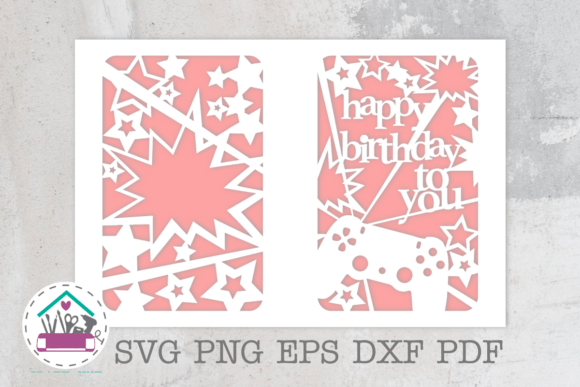 Gamer Birthday Card for Boy Papercut SVG printable editable