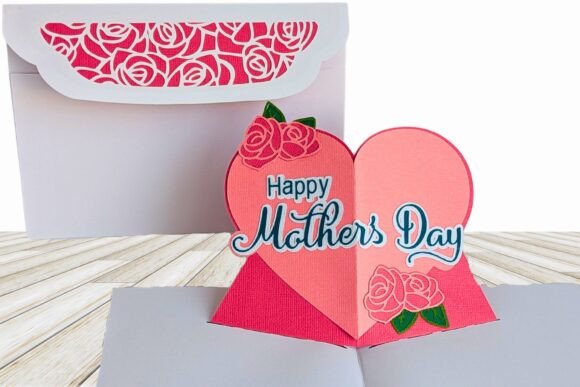 birthday pop up card for mom svg printable editable