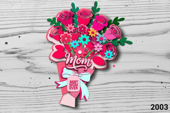 birthday pop up card for mom svg printable editable