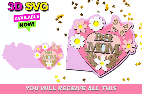 birthday pop up card for mom svg printable editable