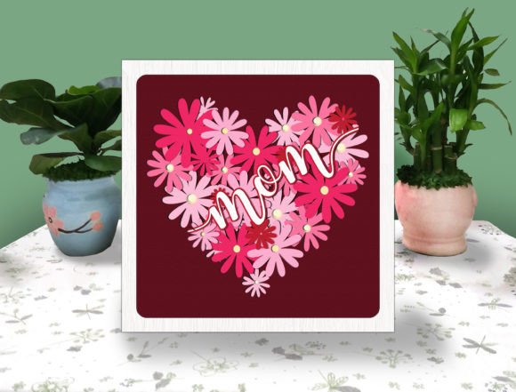 birthday pop up card for mom svg printable editable