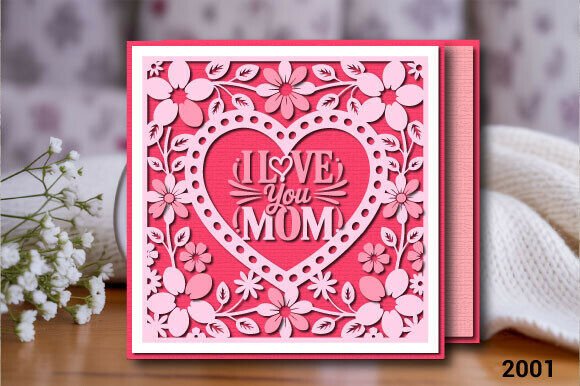birthday pop up card for mom svg printable editable