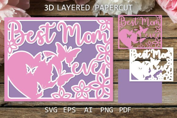 birthday pop up card for mom svg printable editable