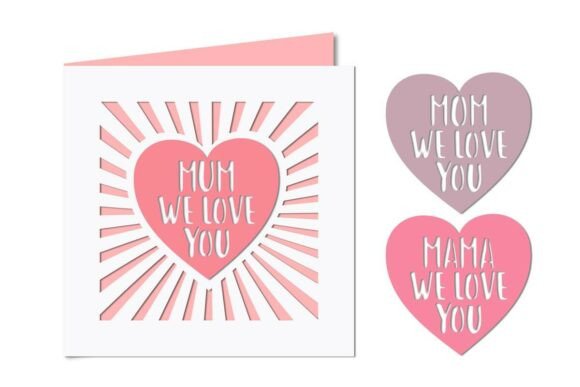 birthday pop up card for mom svg printable editable