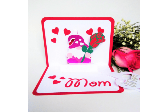 birthday pop up card for mom svg printable editable