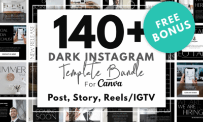 dark birthday aesthetic instagram template printable editable 1
