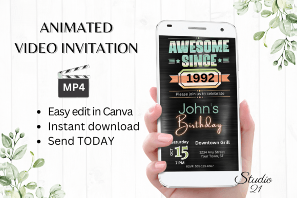 dark birthday aesthetic instagram template printable editable 16