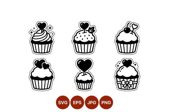 dark birthday cake aesthetic clipart printable editable 29