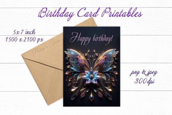 dark birthday card printable editable 19