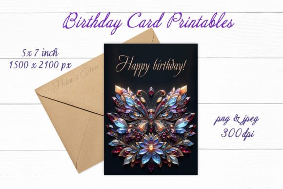 dark birthday card printable editable 21