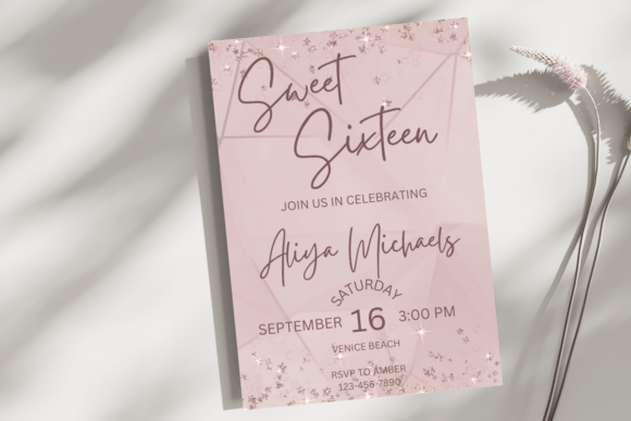 elegant birthday invitation template printable editable