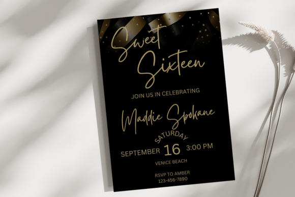 elegant birthday invitation template printable editable
