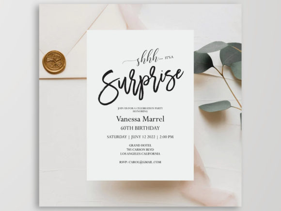 elegant birthday invitation template printable editable