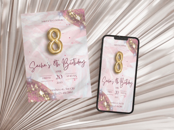 elegant birthday invitation template printable editable