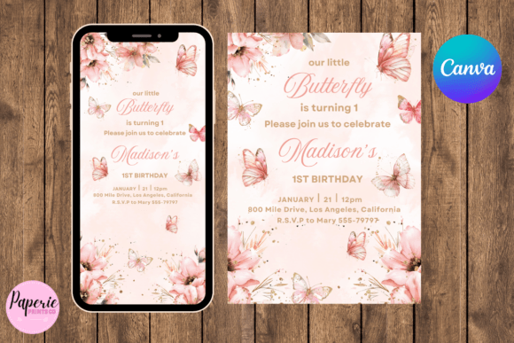 elegant birthday invitation template printable editable