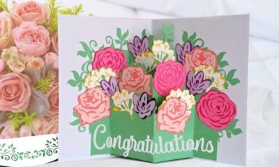 floral birthday card template printable editable