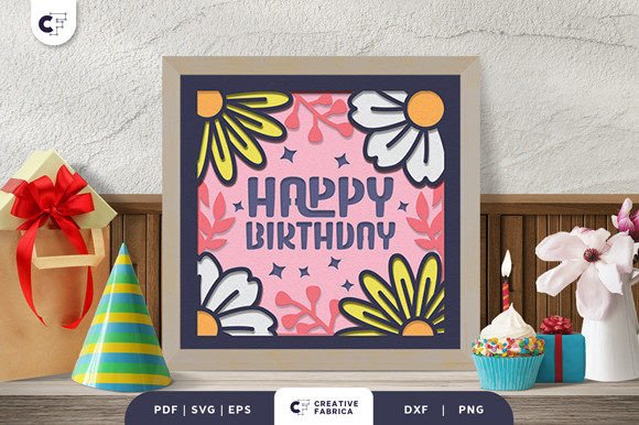 floral birthday card template printable editable