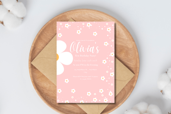 floral birthday card template printable editable