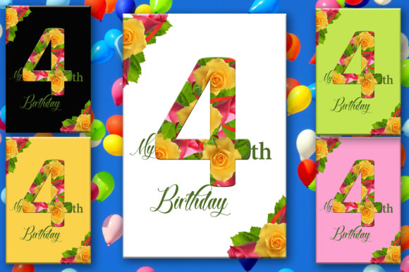 floral birthday card template printable editable
