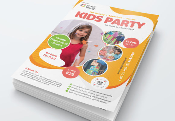 birthday party invitation flyer kids printable editable