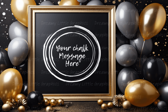 black birthday frame design printable editable 10