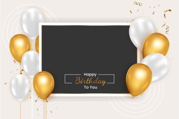 black birthday frame design printable editable 13