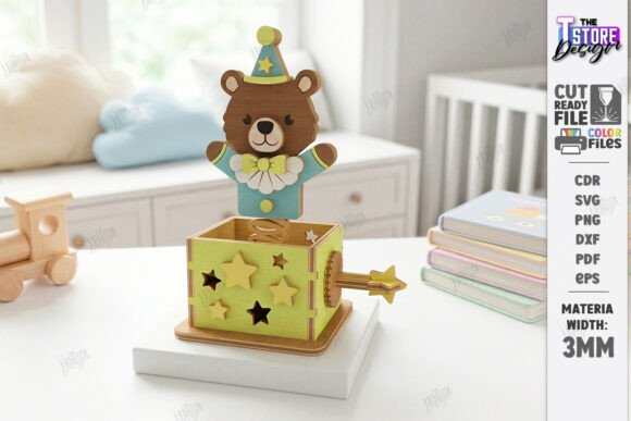 birthday decoration ideas girl baby 3d music box laser cut kids laser printable editable