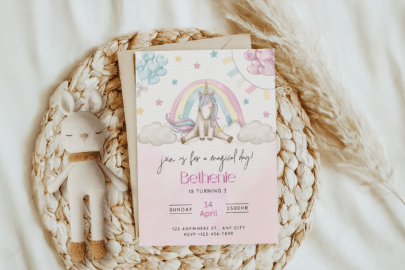 pink girl birthday invitation printable editable 2