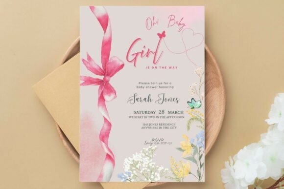 pink girl birthday invitation printable editable 8