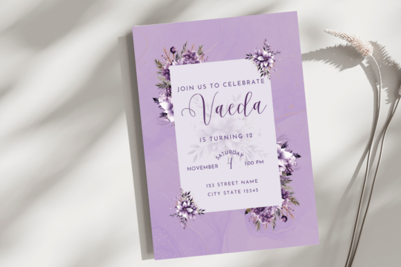 pink girl birthday invitation printable editable 16