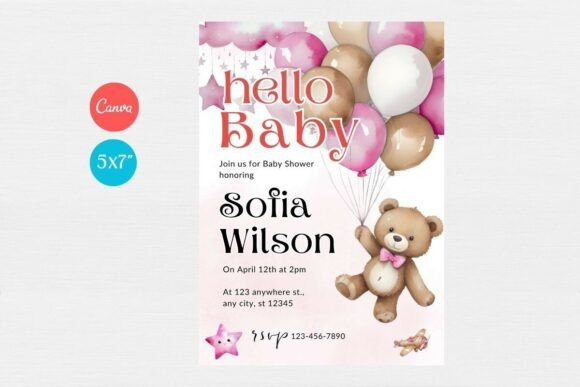 pink girl birthday invitation printable editable 20