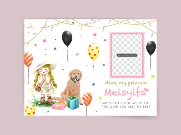pink girl birthday invitation printable editable 22