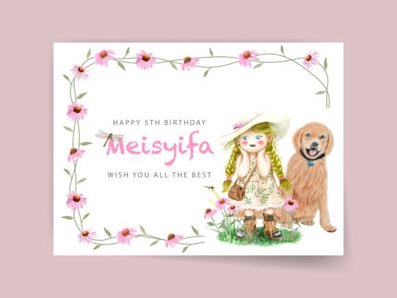 pink girl birthday invitation printable editable 23