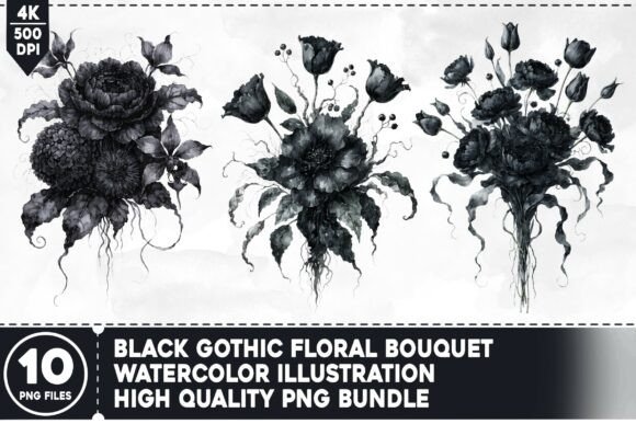 gothic birthday aesthetic clipart printable editable 25