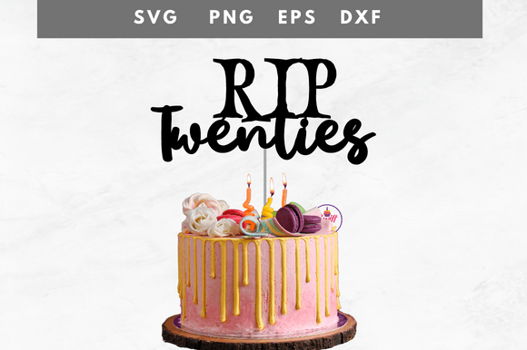 gothic birthday cake topper design printable editable 5