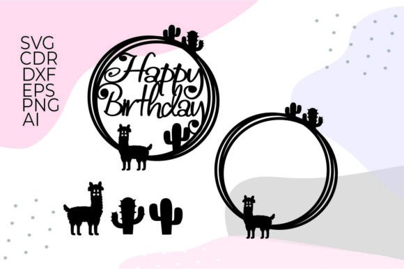 gothic birthday cake topper design printable editable 7