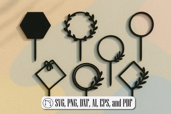 gothic birthday cake topper design printable editable 11
