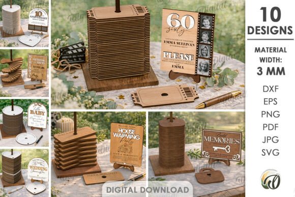 Guest Book Alternatives Bundle Laser Cut printable editable