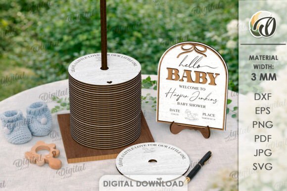 Guest Book Alternative Laser Cut printable editable view 2