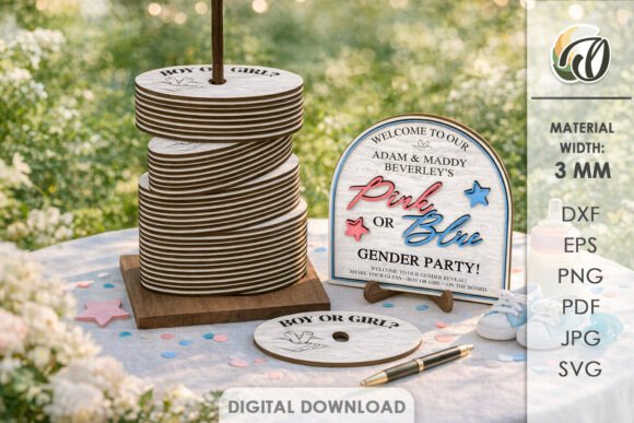 Guest Book Alternative Laser Cut printable editable view 3