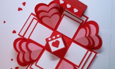 birthday heart pop up card svg printable editable